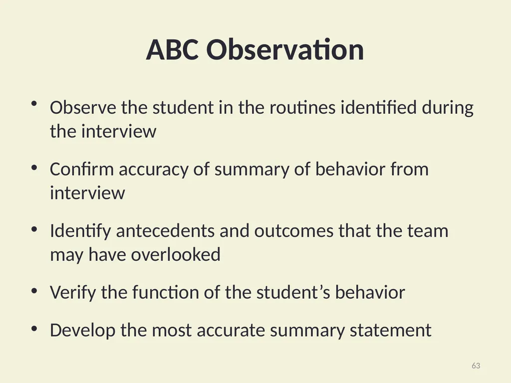 Basic FBA to BSP Using Functional Behavioral - slide 63 of 72