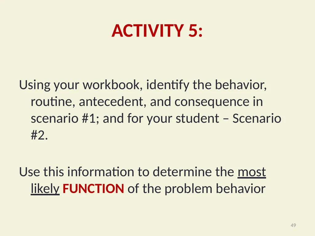 Basic FBA to BSP Using Functional Behavioral - slide 49 of 72
