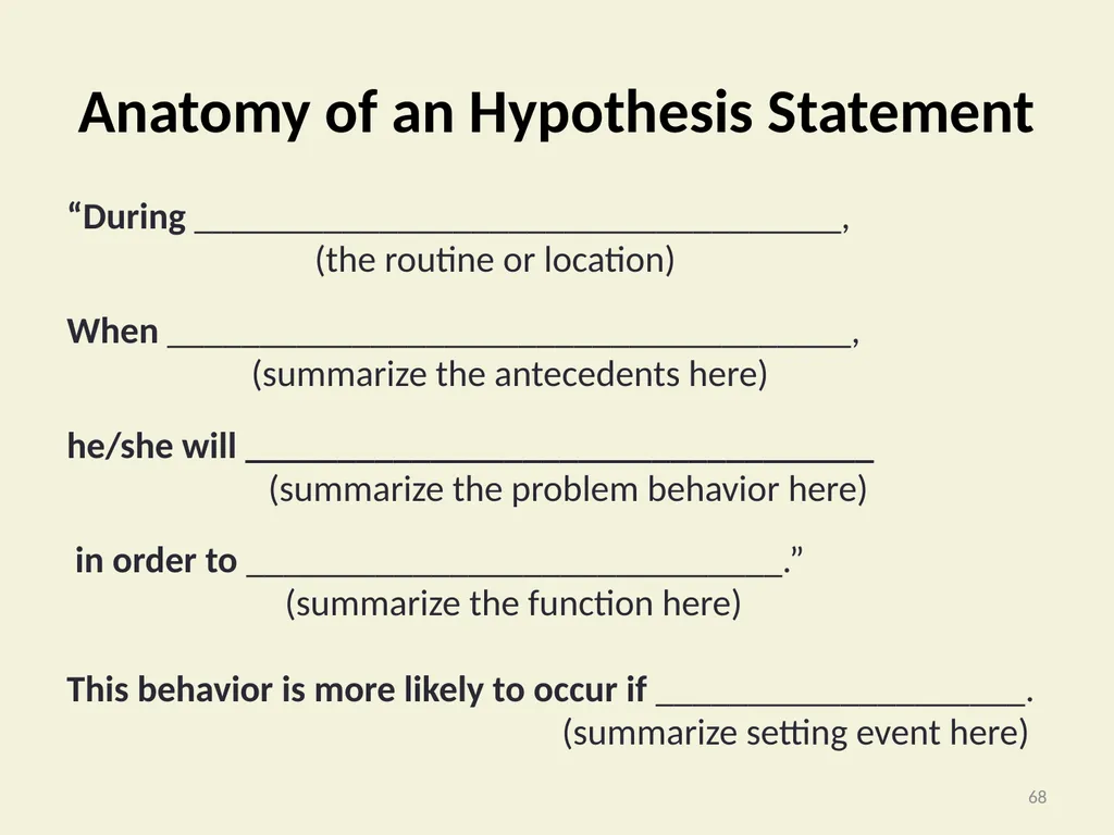 Basic FBA to BSP Using Functional Behavioral - slide 68 of 72