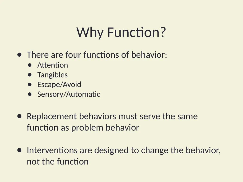 Basic FBA to BSP Using Functional Behavioral - slide 43 of 72