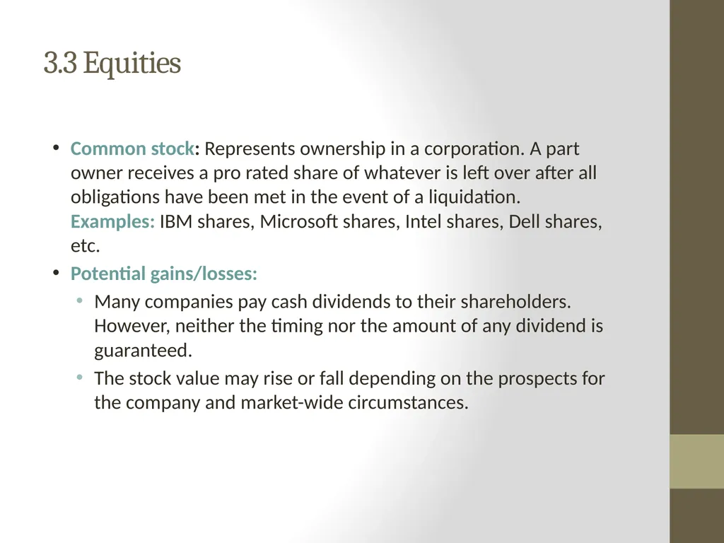 Chapter 3 Overview of Security Types 3.1 - slide 8 of 21