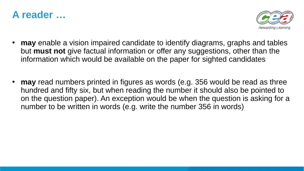 Reader The role, rules and advice What is a - slide 8 of 15