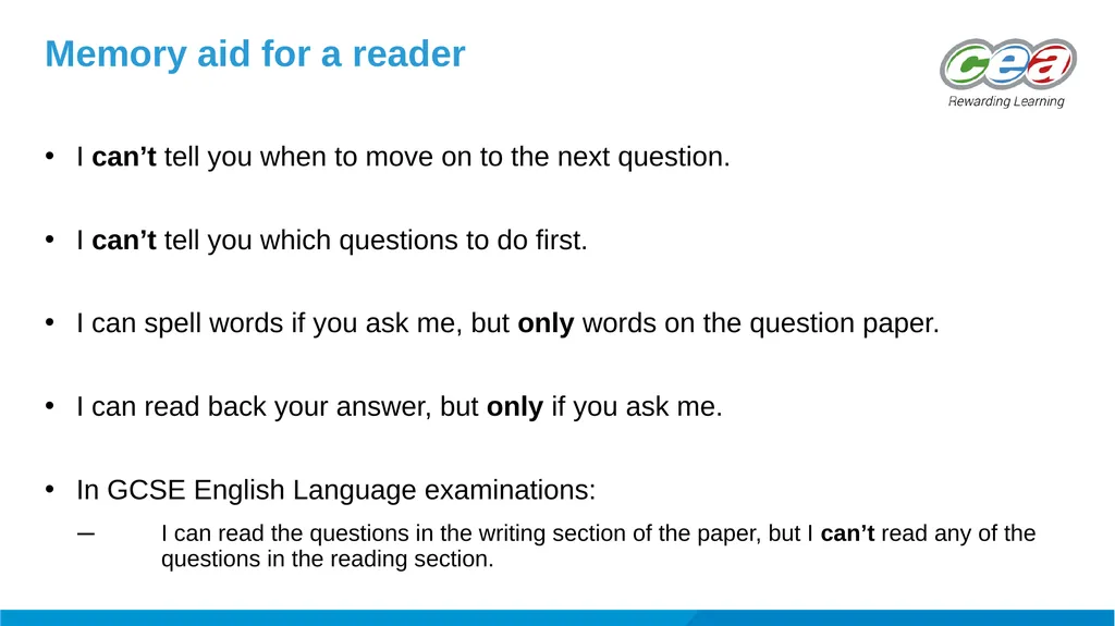 Reader The role, rules and advice What is a - slide 13 of 15