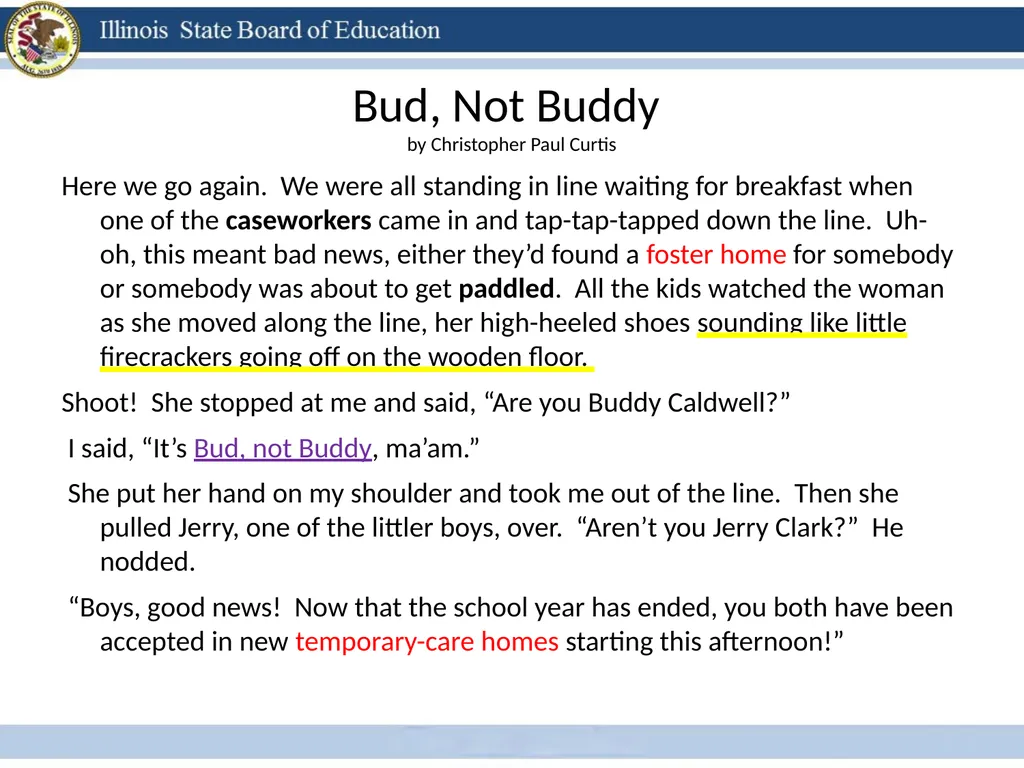 Close Reading Modeling Method: Example Tasks for - slide 15 of 29