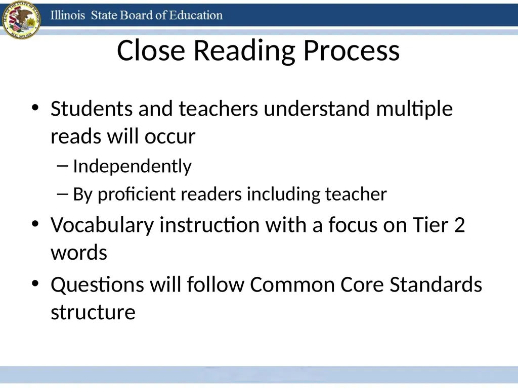 Close Reading Modeling Method: Example Tasks for - slide 27 of 29