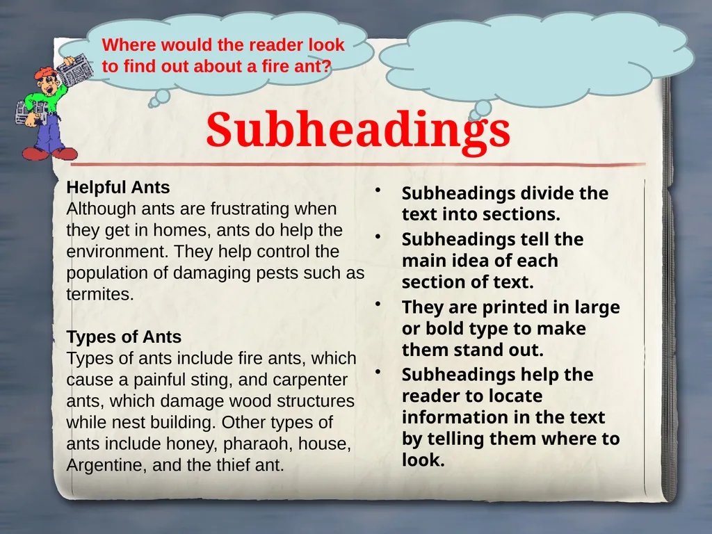 Text Features Text Features Help Students - slide 7 of 15