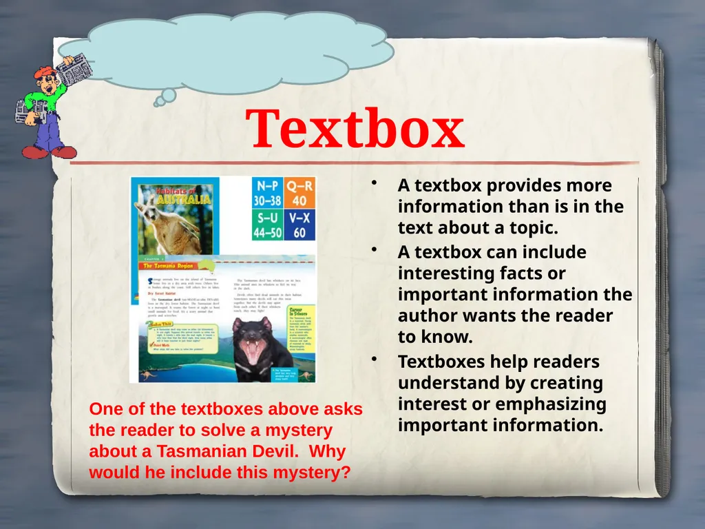 Text Features Text Features Help Students - slide 11 of 15