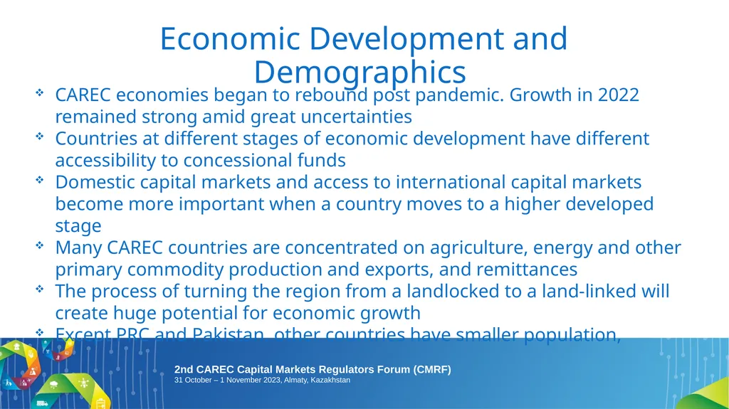 2nd CAREC Capital Markets Regulators Forum (CMRF): - slide 3 of 13