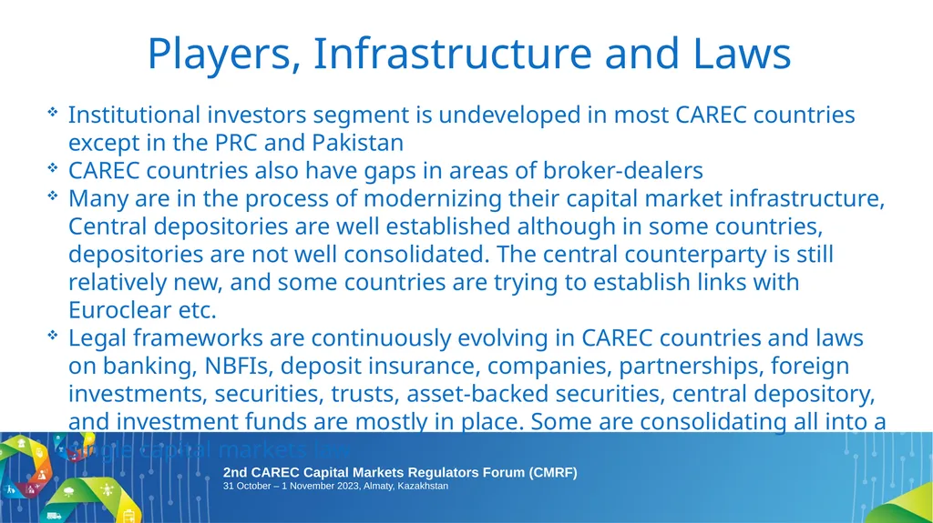 2nd CAREC Capital Markets Regulators Forum (CMRF): - slide 7 of 13