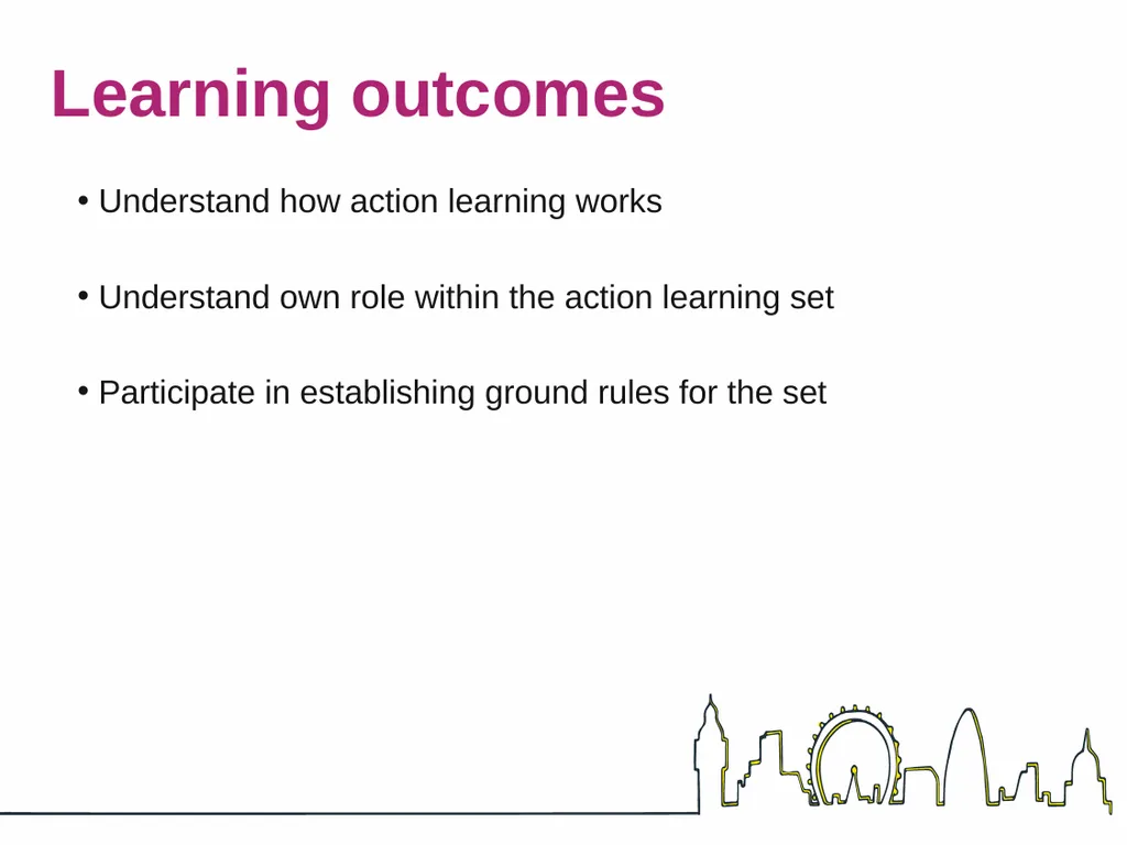 Action Learning May 2022 Learning outcomes - slide 2 of 18