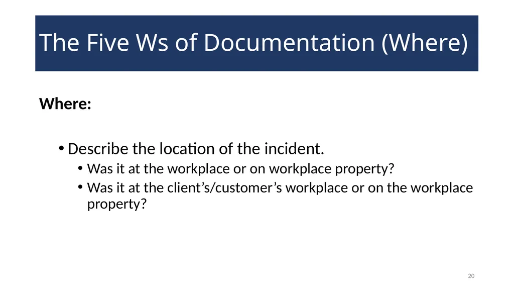 Disciplinary Actions: Issues and Documentation - slide 20 of 27