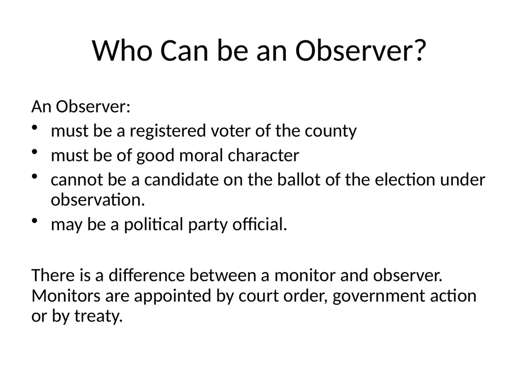 Observers 2014 August 2014 SBE Training Don - slide 2 of 17