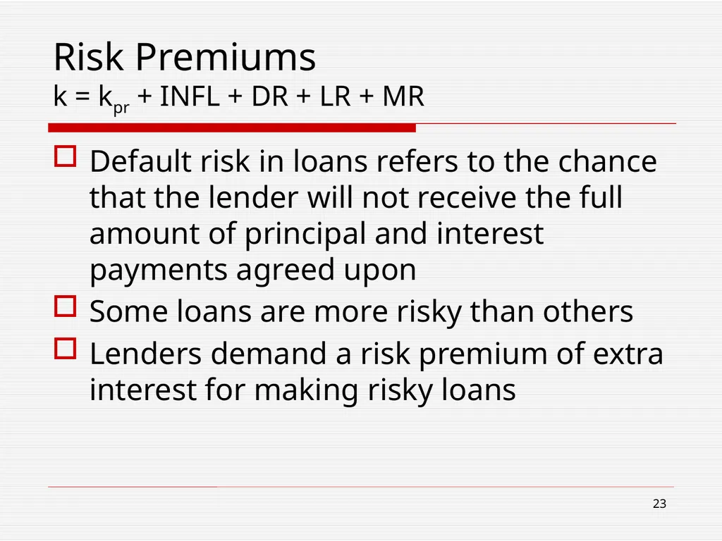 The Financial System and Interest Chapter 5 2 Read - slide 23 of 36