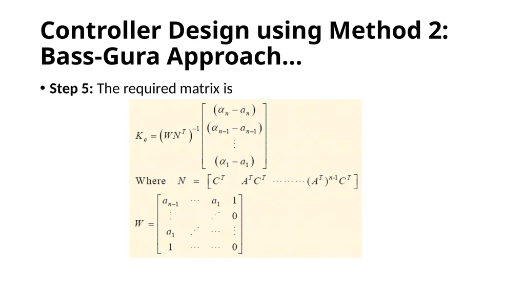 Controller and Observer Design (Design of Control - slide 18 of 29