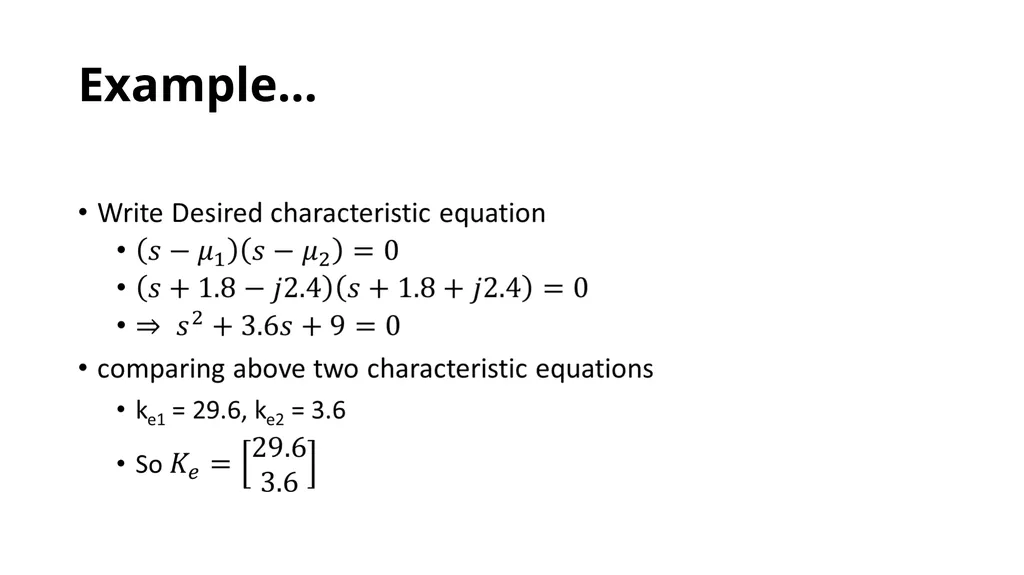 Controller and Observer Design (Design of Control - slide 23 of 29