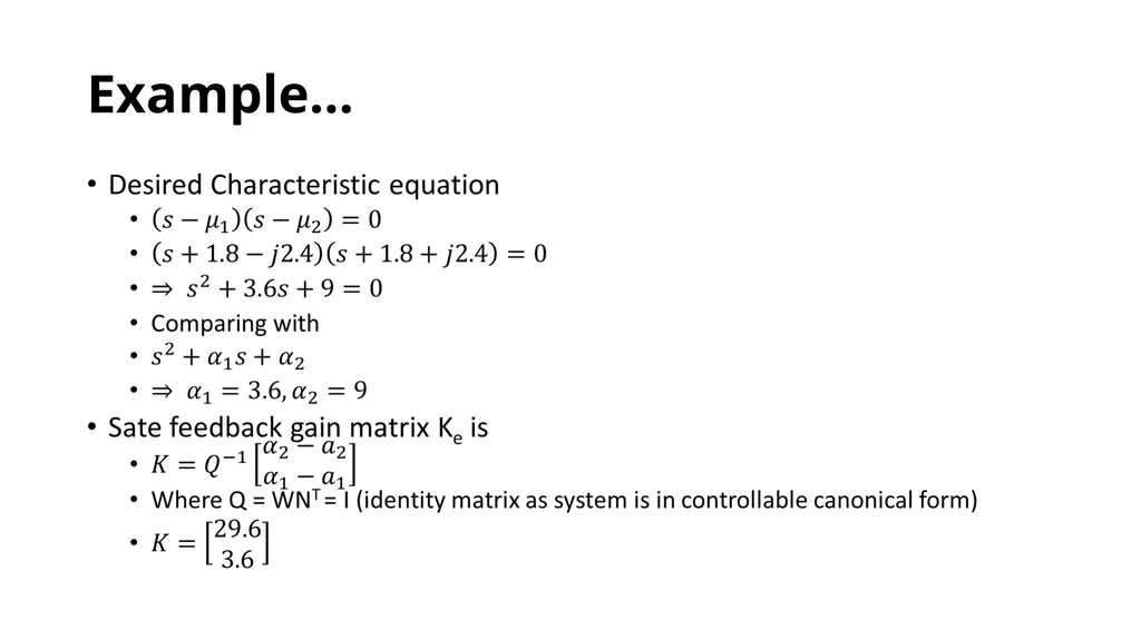 Controller and Observer Design (Design of Control - slide 25 of 29