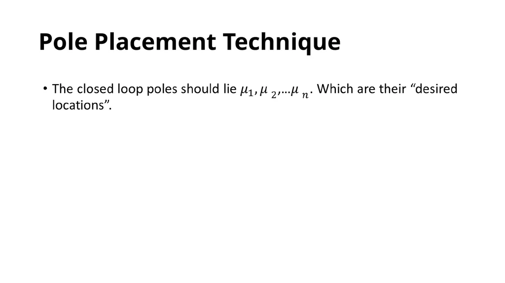 Controller and Observer Design (Design of Control - slide 15 of 29
