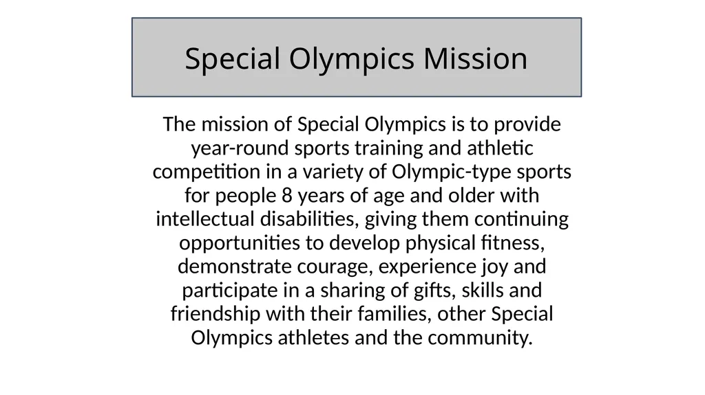 Special Olympics New Mexico General Orientation - slide 2 of 19