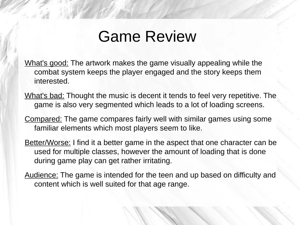 Game Evaluation Title: Final Fantasy XIV: A Realm - slide 7 of 8