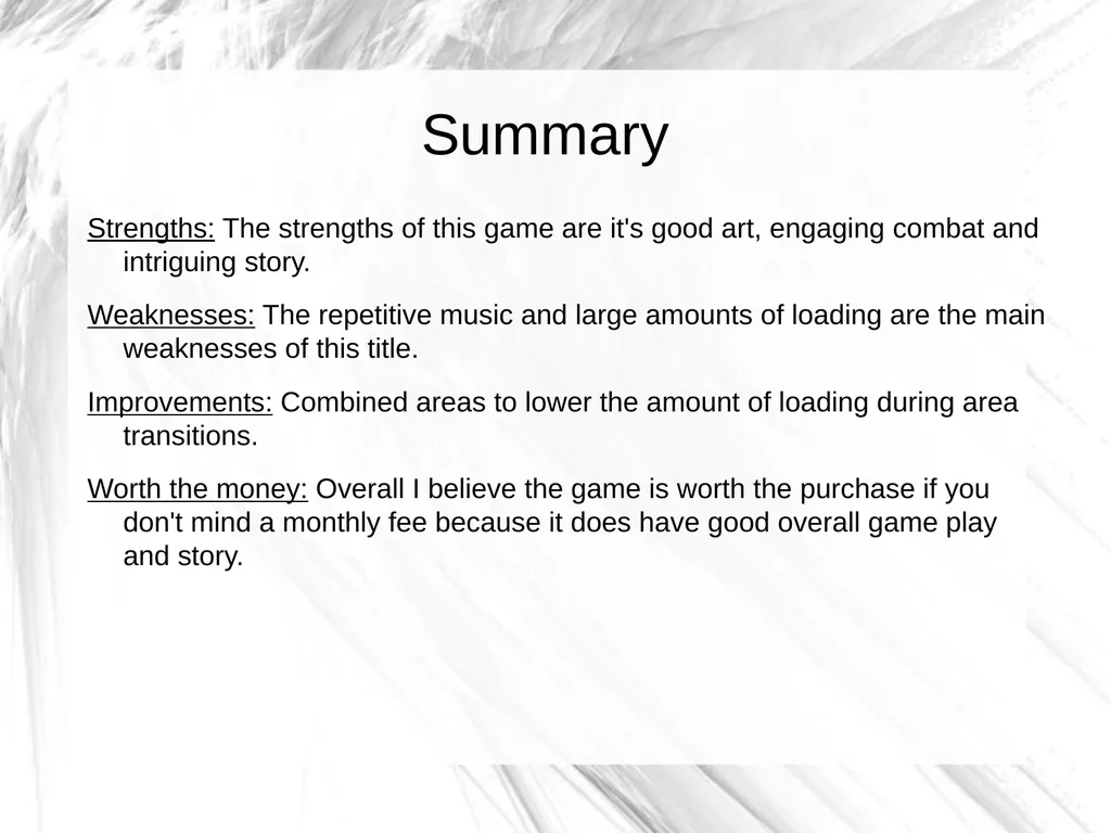 Game Evaluation Title: Final Fantasy XIV: A Realm - slide 8 of 8
