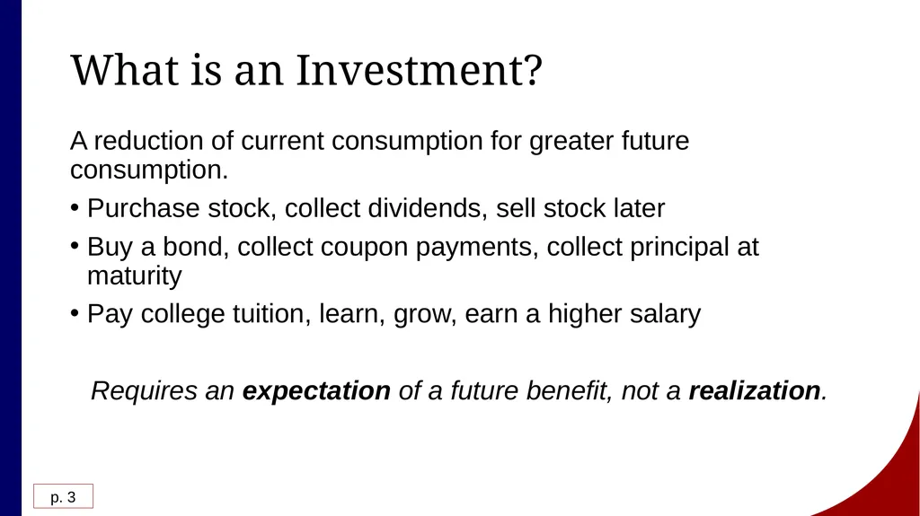 Investments Background and Issues Joseph Farizo To - slide 4 of 30