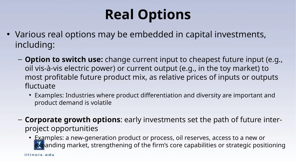 Real Options and Interactions with Financial - slide 7 of 11