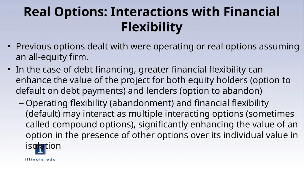 Real Options and Interactions with Financial - slide 10 of 11