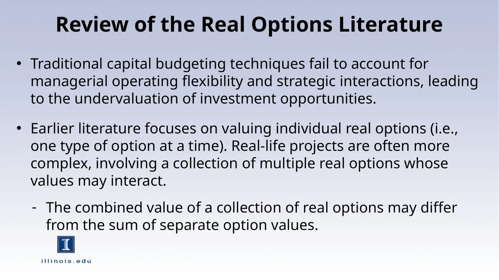 Real Options and Interactions with Financial - slide 3 of 11