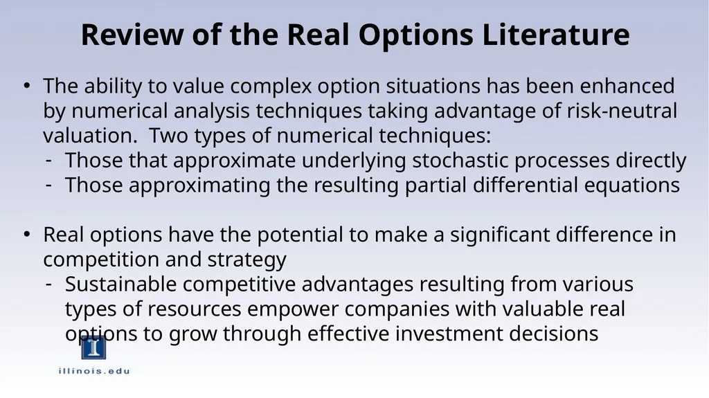 Real Options and Interactions with Financial - slide 4 of 11