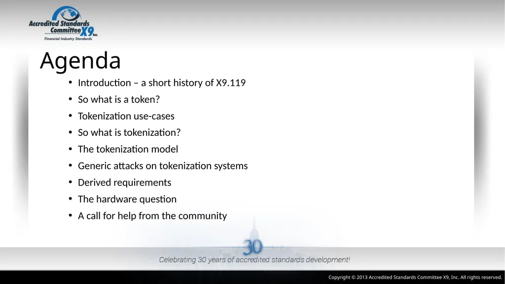 ANSI X9.119 Part 2: Using Tokenization Methods - slide 2 of 20