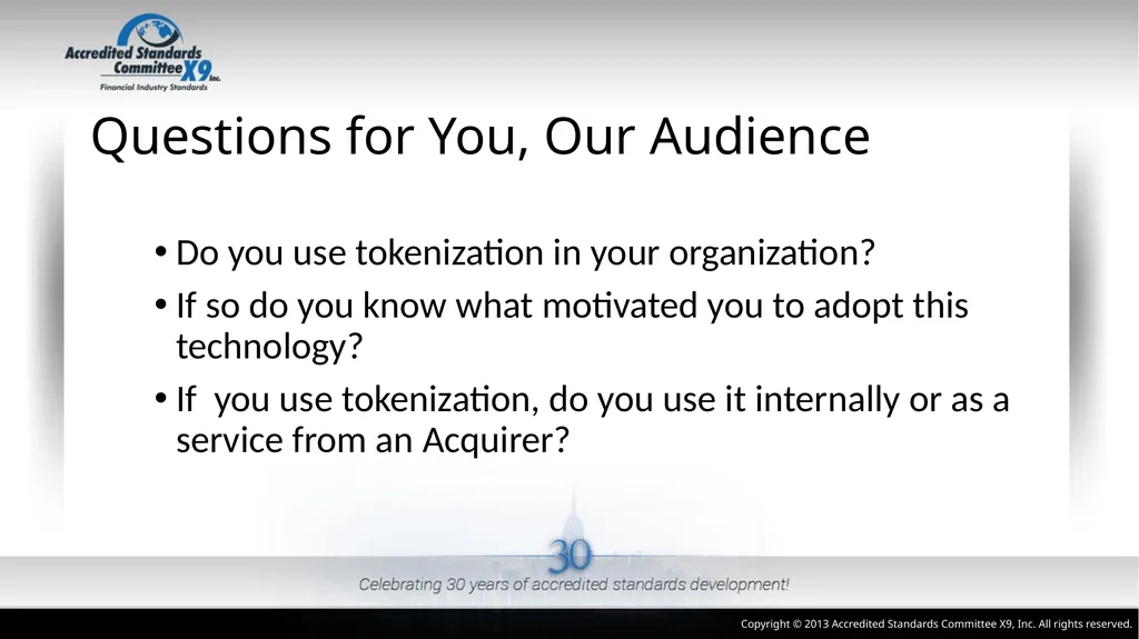 ANSI X9.119 Part 2: Using Tokenization Methods - slide 10 of 20