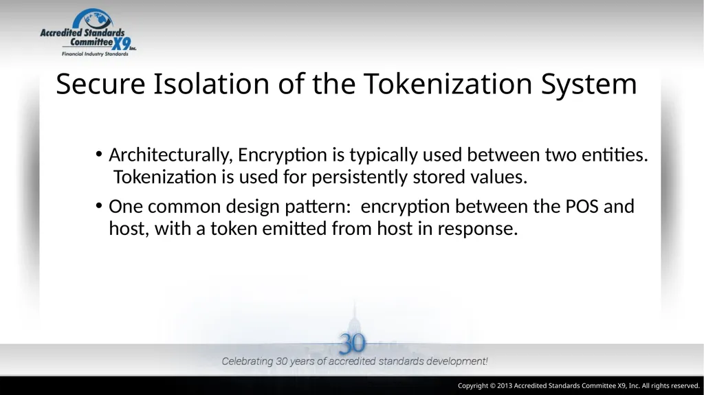 ANSI X9.119 Part 2: Using Tokenization Methods - slide 15 of 20