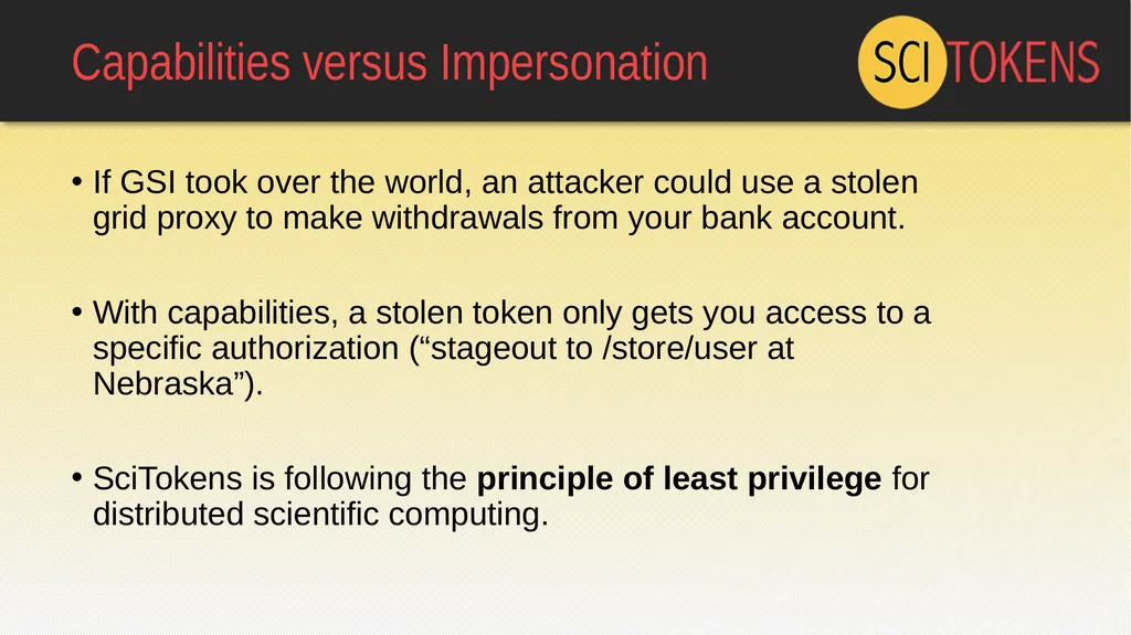 The SciTokens Authorization Model: JSON Web Tokens - slide 5 of 20