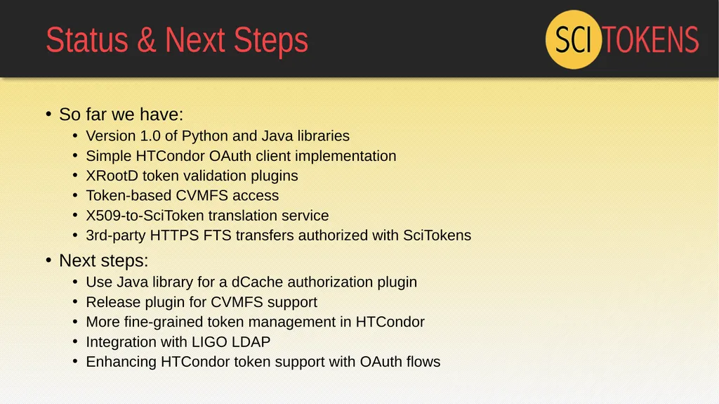 The SciTokens Authorization Model: JSON Web Tokens - slide 19 of 20