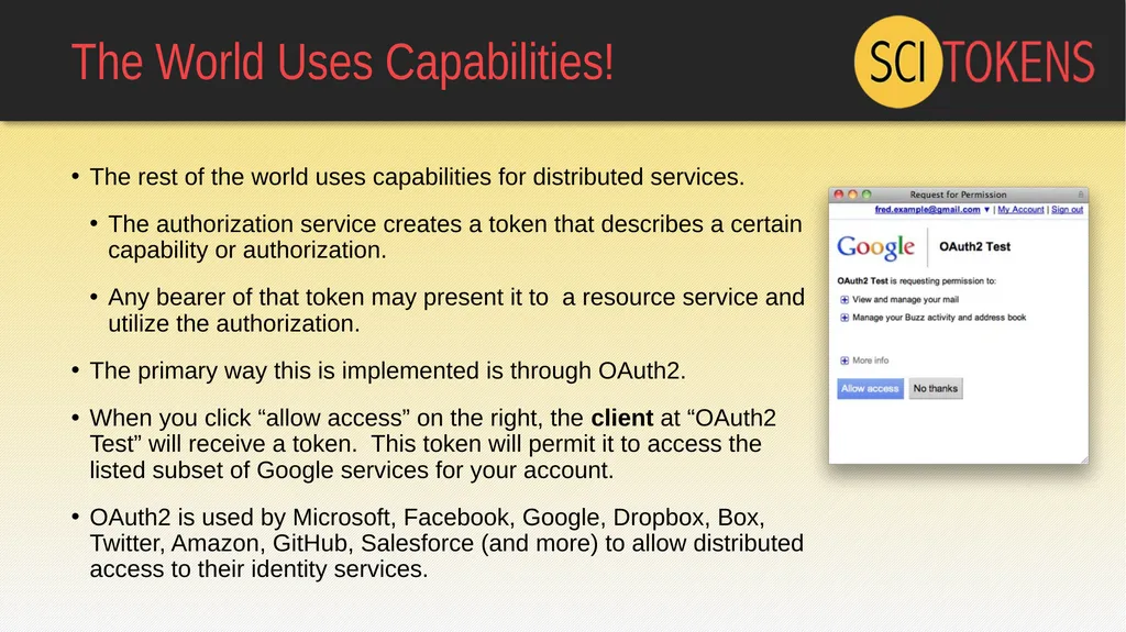 The SciTokens Authorization Model: JSON Web Tokens - slide 6 of 20