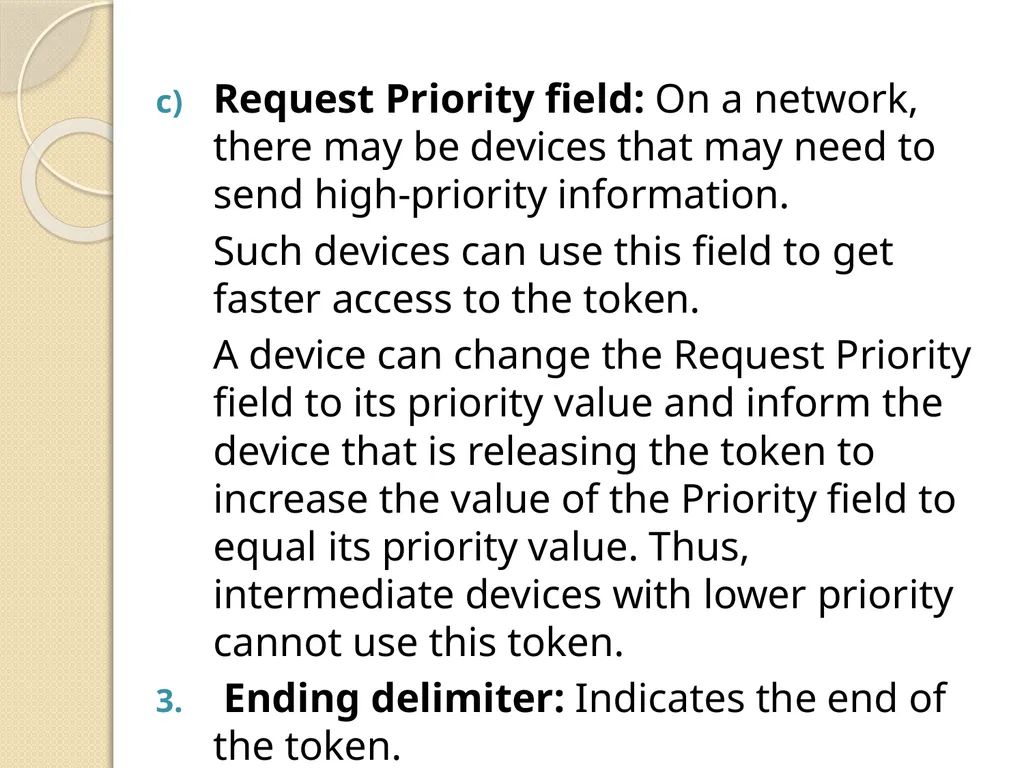 UNIT - 2 Token Ring Token Ring: Token Ring was - slide 14 of 17