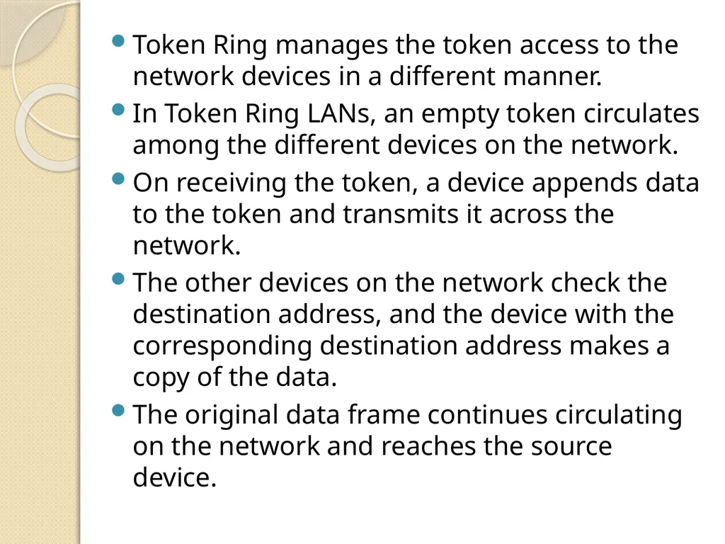 UNIT - 2 Token Ring Token Ring: Token Ring was - slide 3 of 17