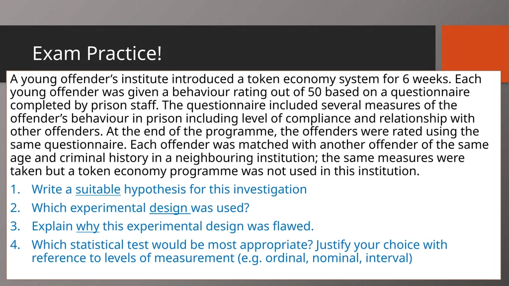 Behaviour Modification in Custody Aim: to describe - slide 17 of 19