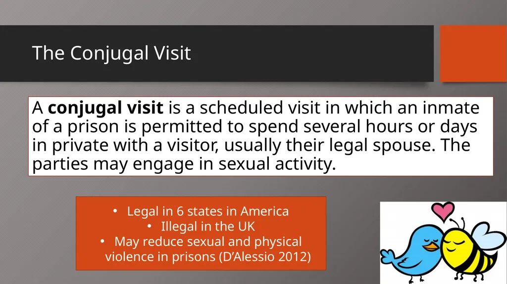 Behaviour Modification in Custody Aim: to describe - slide 7 of 19