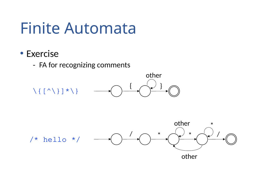Lexical Analysis (Scanning) Chapter 2 Lexical - slide 28 of 45