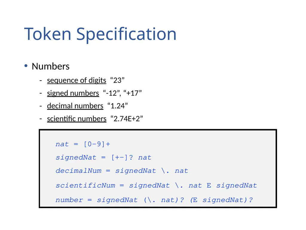 Lexical Analysis (Scanning) Chapter 2 Lexical - slide 16 of 45