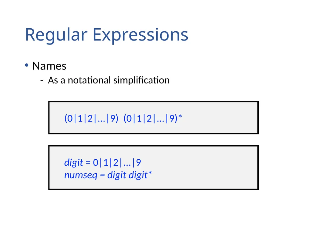 Lexical Analysis (Scanning) Chapter 2 Lexical - slide 12 of 45