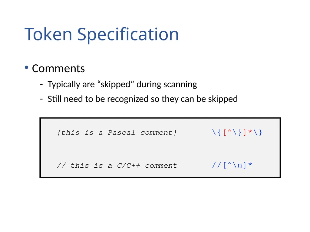 Lexical Analysis (Scanning) Chapter 2 Lexical - slide 18 of 45