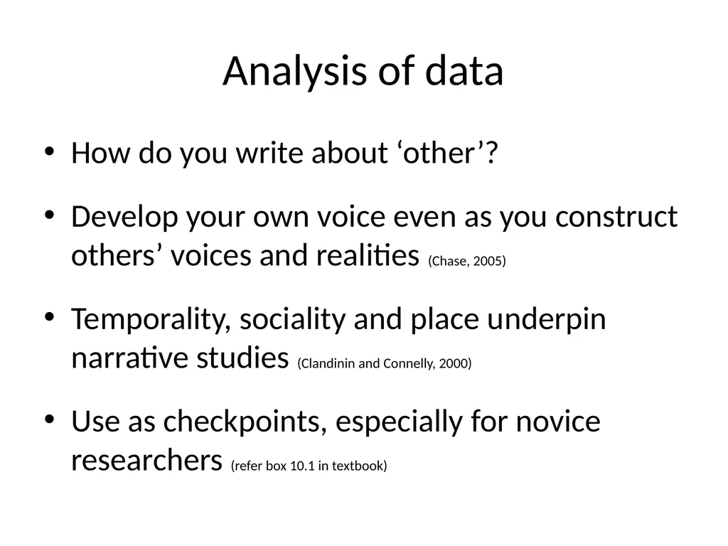 Chapter 10 Narrative research Lewis P and Adney R. - slide 19 of 30