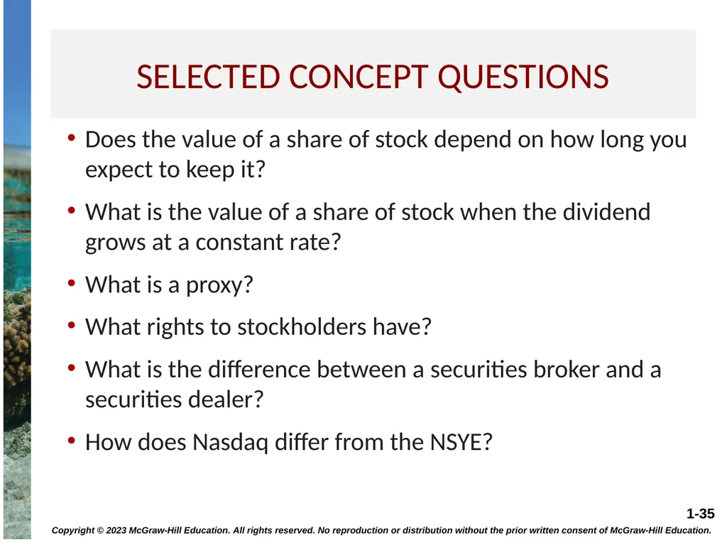 STOCK VALUATION CHAPTER 8 Copyright © 2023 - slide 35 of 36