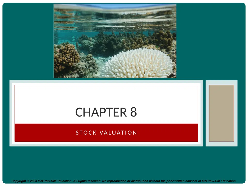 STOCK VALUATION CHAPTER 8 Copyright © 2023 - slide 1 of 36
