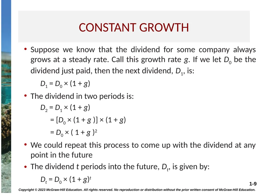 STOCK VALUATION CHAPTER 8 Copyright © 2023 - slide 9 of 36