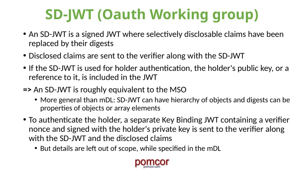 Francisco Corella fcorella@pomcor.com Presentation - slide 13 of 42