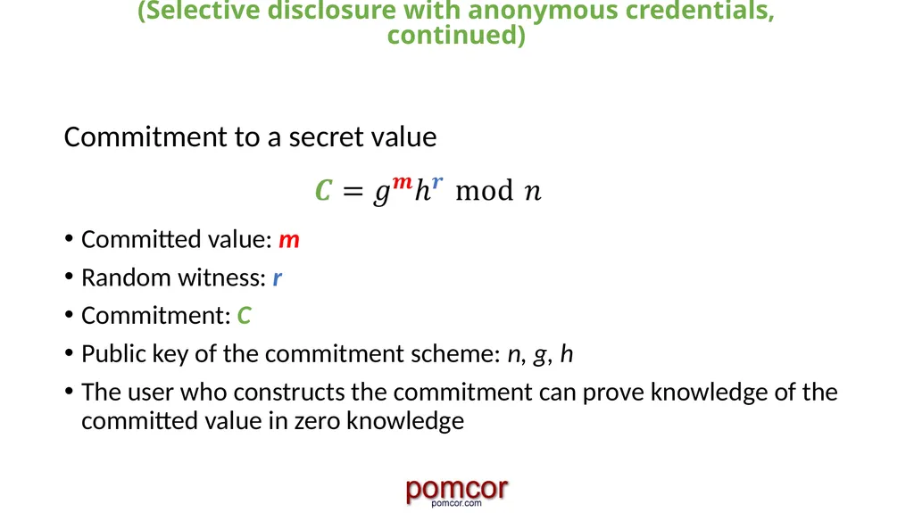 Francisco Corella fcorella@pomcor.com Presentation - slide 17 of 42