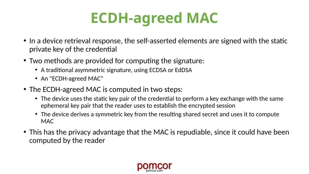 Francisco Corella fcorella@pomcor.com Presentation - slide 28 of 42